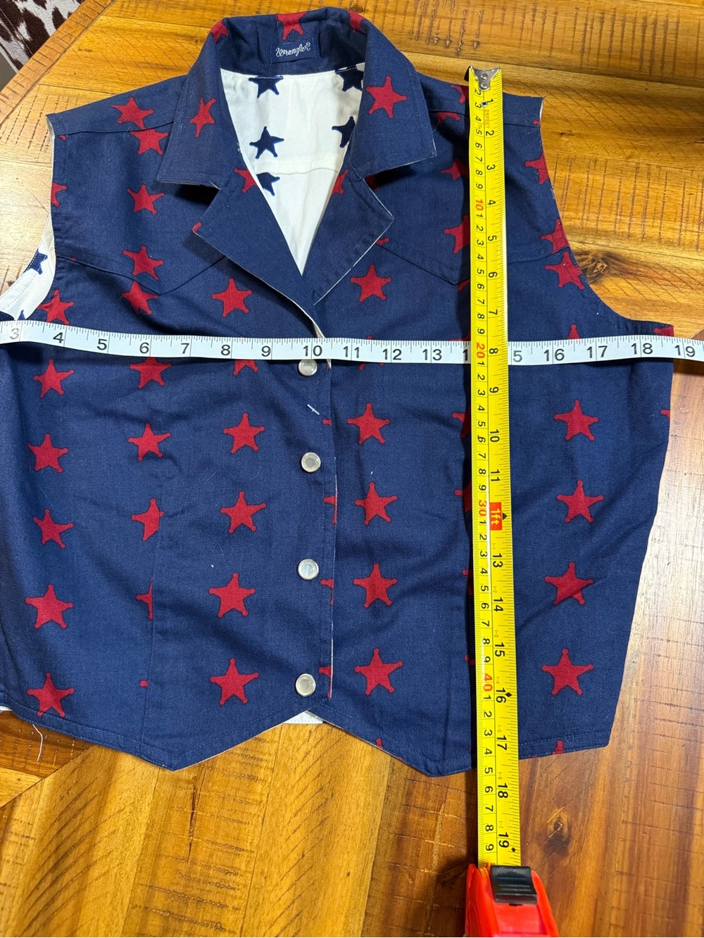 Reversible Star Snap-Front Vest